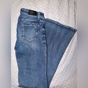 Women’s Buckle Black Flare Jeans